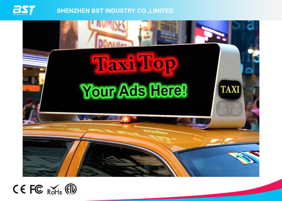 Taxi thương mại trên sân thượng Led Led Display 40000dots / Sqm, High Brightness
