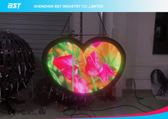 Bảng điều khiển Heart Shape Flex LED / Màn hình hiển thị linh hoạt siêu mỏng 1000nits