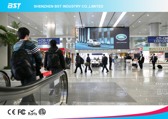 Nhôm hợp kim / thép khổng lồ P4 SMD2121 quảng cáo trong nhà Màn hình LED cho sân bay