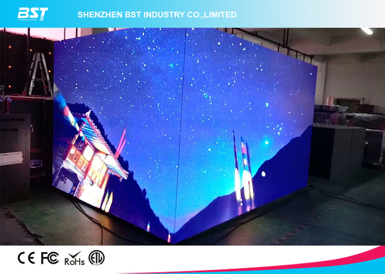 Dàn Splici trong nhà LED Video Walls, Màn hình LED lớn Panels P3mm 90 Bằng góc