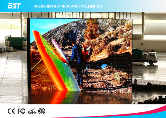 Không gió ngoài trời Cho thuê màn hình LED trong suốt Pixel Pitch 10mm Led Display