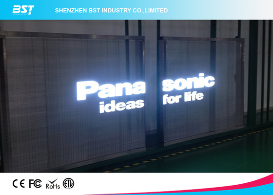Không gió ngoài trời Cho thuê màn hình LED trong suốt Pixel Pitch 10mm Led Display