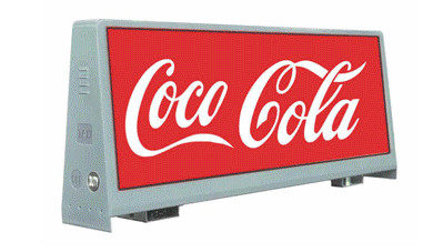 Màn hình LED chống nước trên mái xe taxi nhỏ quảng cáo 960mm X 320mm Taxi Top LED Screen