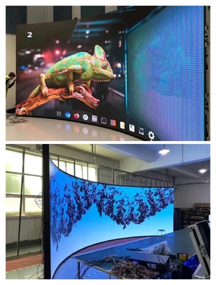 hiển thị Thiết kế từ tính màn hình LED linh hoạt P2.5 Quảng cáo cong màn hình LED cho hội nghị
