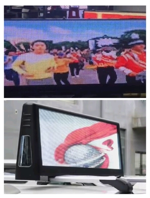 Nhiều chức năng ngoài trời P6 Quảng cáo xe ô tô màn hình LED LED Sign Message Taxi Top LED Display
