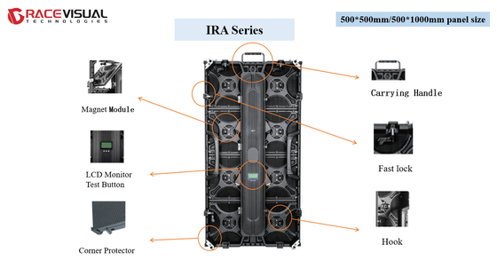 Full Color LED Video Panel 500*500mm/500*1000mm Độ sáng 600 nits