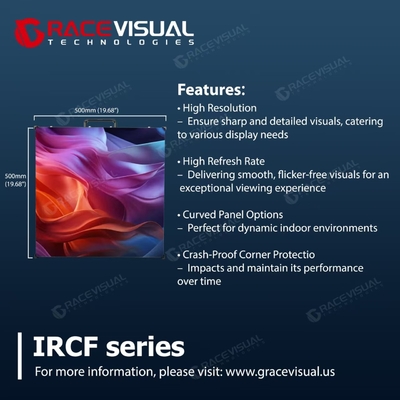Đường cong 1.9mm Pixel Pitch 7680Hz Tỷ lệ làm mới bảng điều khiển LED với góc nhìn 1600/1400 và tối đa 20/10 Đặt chồng / treo
