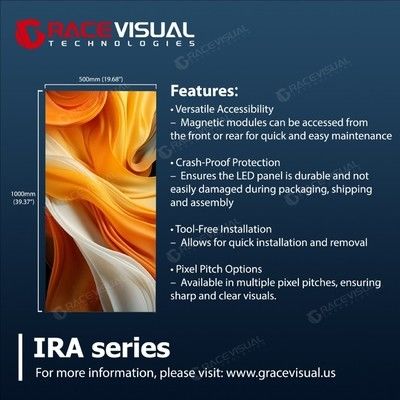 IRA Series P3.9 Professional Rental LED Display System 600nits Độ sáng cao 7680Hz Ultra-Smooth Refresh Rate 500×1000mm Thiết kế mô-đun