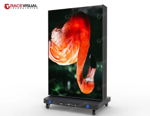 Màn hình LED poster gập trong nhà Màn hình kỹ thuật số LED cho biểu ngữ Tường video LED di động cho cửa hàng