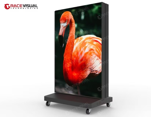 Màn hình LED poster gập trong nhà Màn hình kỹ thuật số LED cho biểu ngữ Tường video LED di động cho cửa hàng