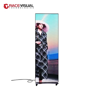 IP Series P2.5 640x1920mm Indoor LED Poster Display on Wheel Base Giải pháp hiển thị linh hoạt và linh hoạt